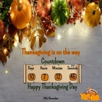 thanksgiving day countdown post (2) Publicación de Instagram template