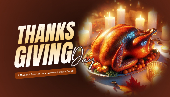 Thanksgiving Day Blog Header Template | PosterMyWall