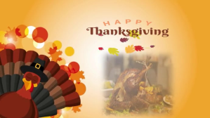 Orange Thanksgiving Celebration YouTube Thumbnail Template