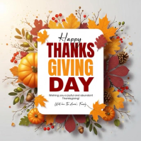 White Thanksgiving Instagram na Post Template