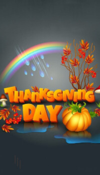 Thanksgiving day Визитная карточка template
