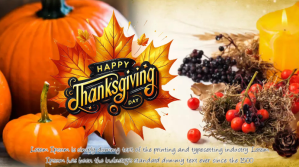 thanksgiving day Digitalt display (16:9) template