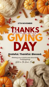 Thanksgiving Day Instagram Story template