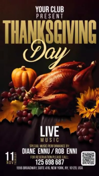 Nero Thanksgiving Day Event Pantalla Digital Template
