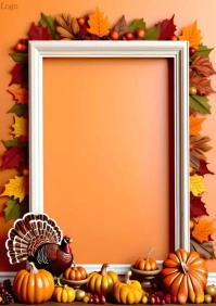 Thanksgiving Day Frame template A4
