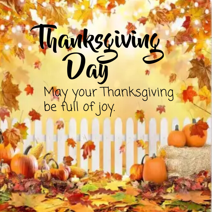 Thanksgiving day Instagram post Template PosterMyWall