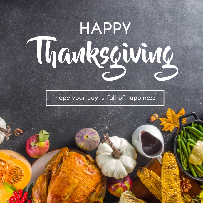 Thanksgiving Day Instagram Post. Template PosterMyWall