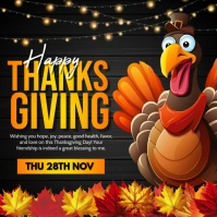 Thanksgiving Day Instagram Post. template