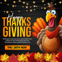 Negro Thanksgiving Greeting Instagram Post Template