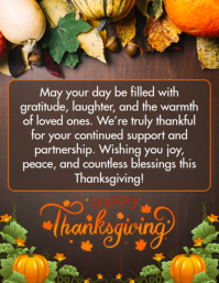 Thanksgiving Day Message Ad Template Flyer (US Letter)