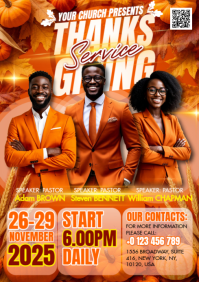 Thanksgiving Day Service A1 template
