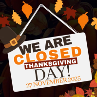 Thanksgiving day shop closed notice template Isikwele (1:1)