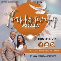 THANKSGIVING DAY Sunday Church Event Template Square (1:1)