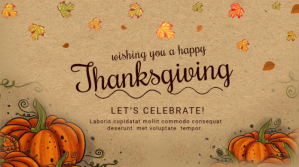 Thanksgiving Day Twitter Post Design Wpis na Twittera template