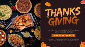 Thanksgiving Day Twitter Post template