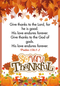 Thanksgiving Day Verse Ad A5 template