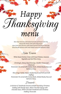 Thanksgiving Полстраницы широкого формата template