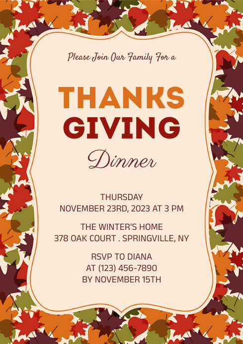 Thanksgiving Template PosterMyWall