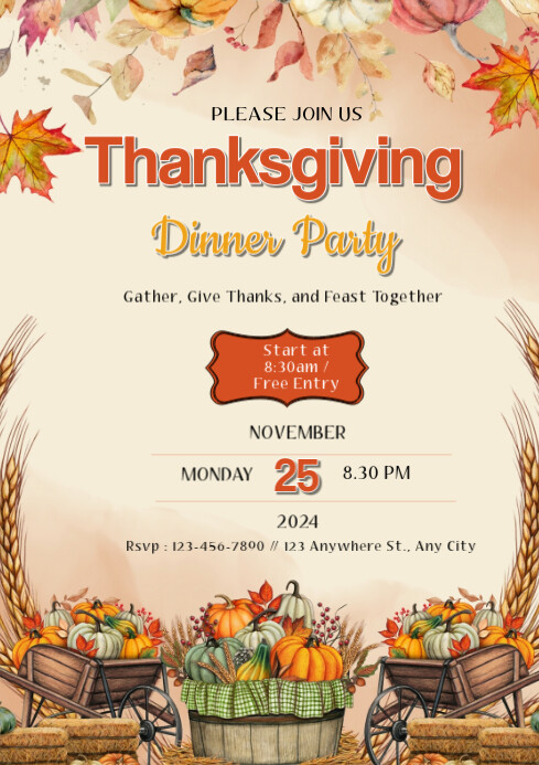 thanksgiving Template | PosterMyWall