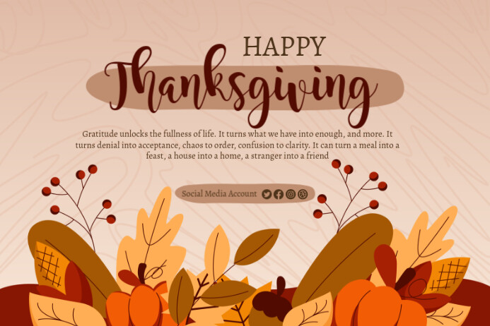 Thanksgiving Poster template