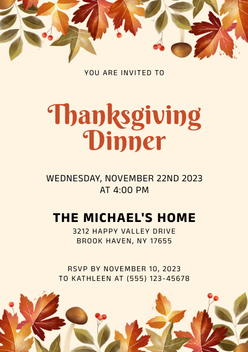 Thanksgiving Template PosterMyWall
