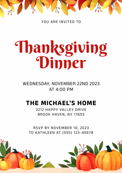 Thanksgiving Template PosterMyWall