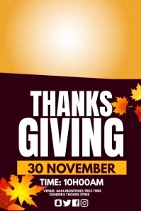 Thanksgiving Poster template