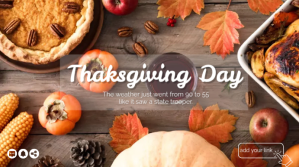 棕色 Thanksgiving Day Celebration Digitalt display Template