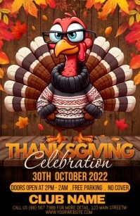 thanksgiving Demi-page de format Wide template