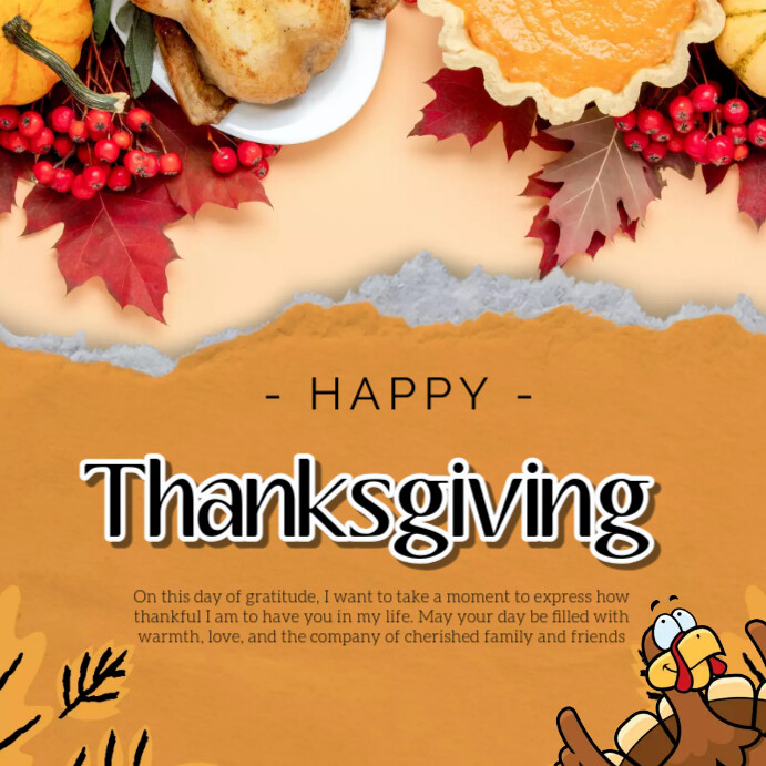 thanksgiving Template PosterMyWall