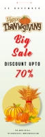 THANKSGIVING Banner 2' × 6' template