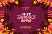 Thanksgiving Banner 4' × 6' template
