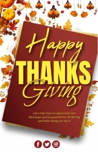 thanksgiving Half Page Wide template