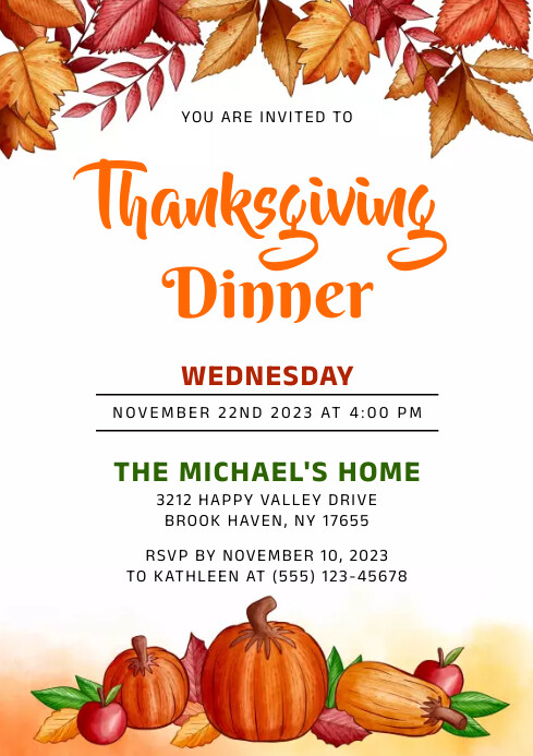 Thanksgiving Template PosterMyWall