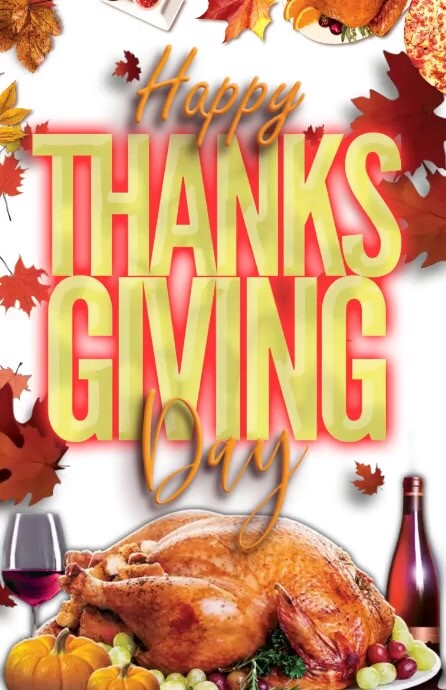 thanksgiving Halve pagina breed template