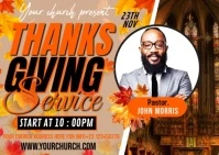 THANKSGIVING Carte postale template