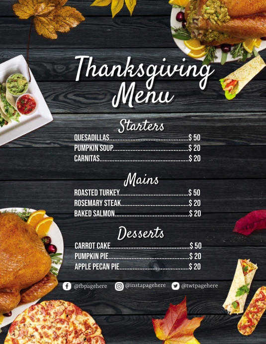 Thanksgiving Flyer (US Letter) template