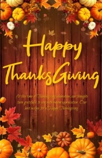 thanksgiving Half Page Wide template