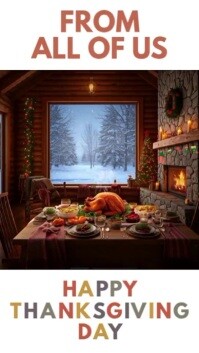 thanksgiving งานแสดงผลงานแบบดิจิทัล (9:16) template