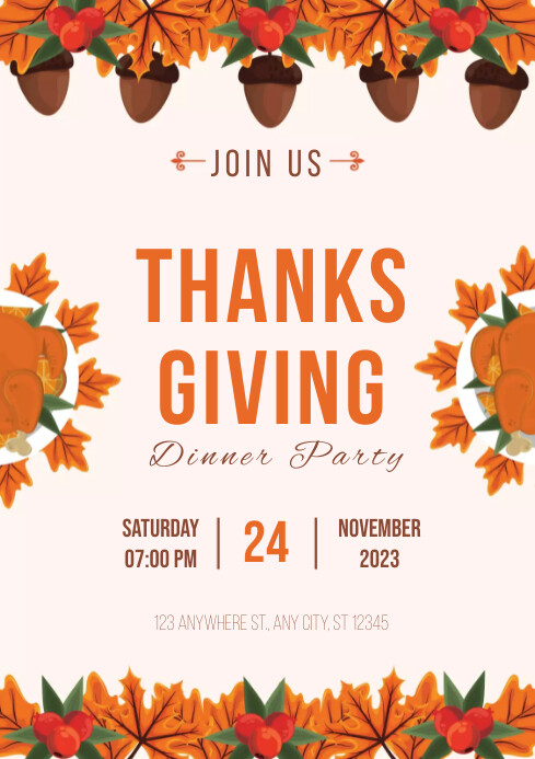 Thanksgiving Template PosterMyWall