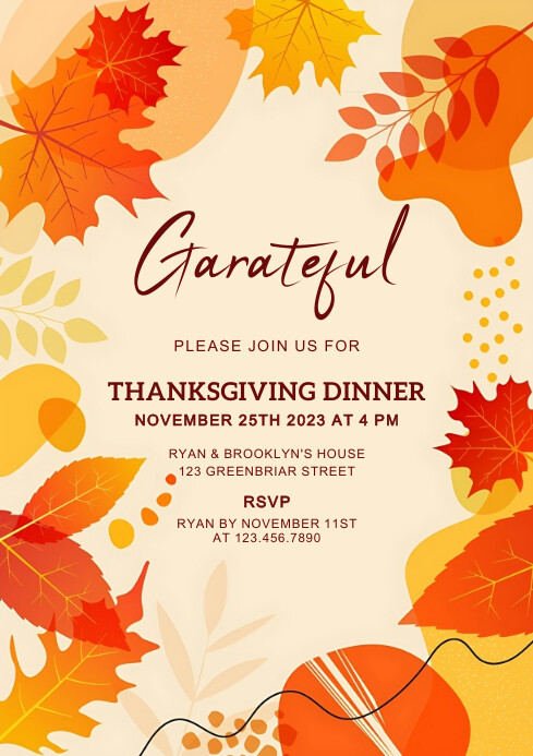 Thanksgiving Template PosterMyWall