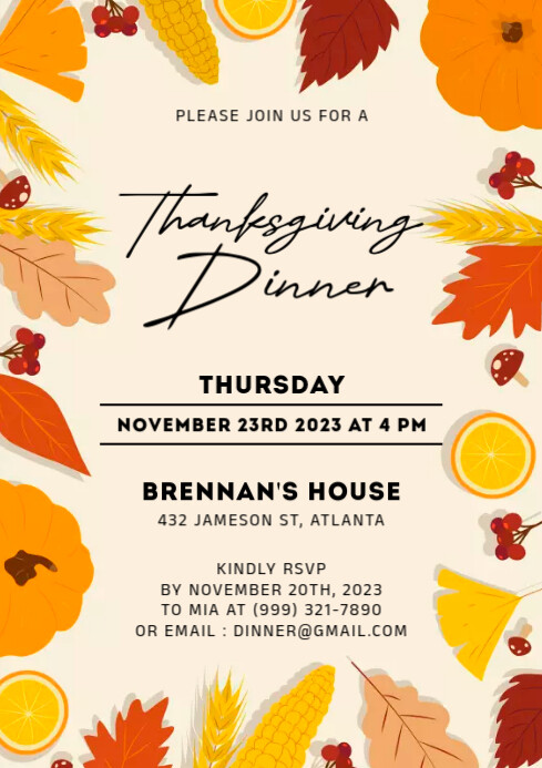thanksgiving Template | PosterMyWall