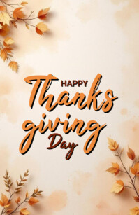 Thanksgiving Mezza pagina Wide template