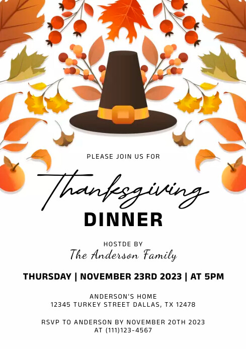 Thanksgiving Template PosterMyWall