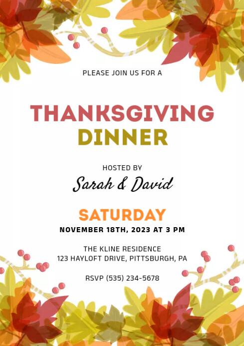 Thanksgiving Template PosterMyWall
