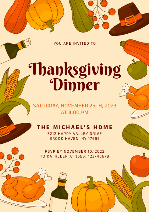 Thanksgiving Template PosterMyWall