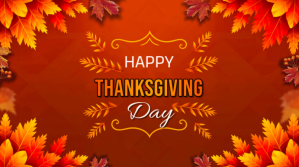 Rød Thanksgiving Greeting Affichage numérique Template