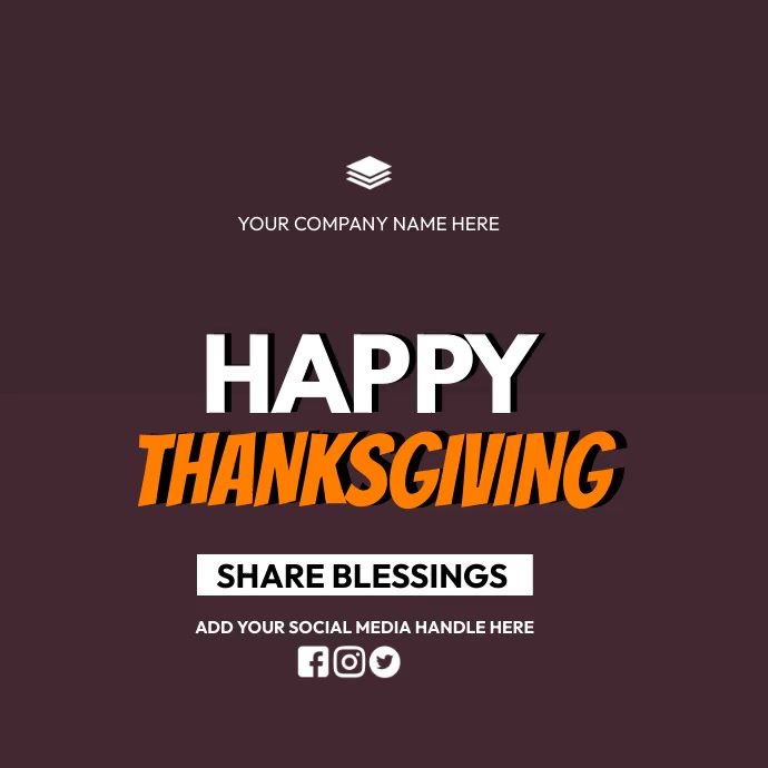 thanksgiving Publicação no Instagram template