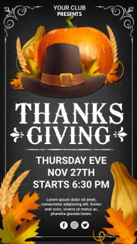 thanksgiving Digital Display (9:16) template