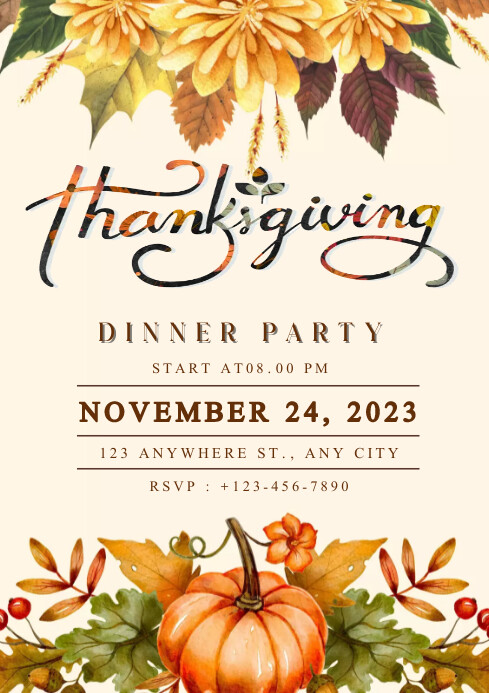 Thanksgiving Template PosterMyWall